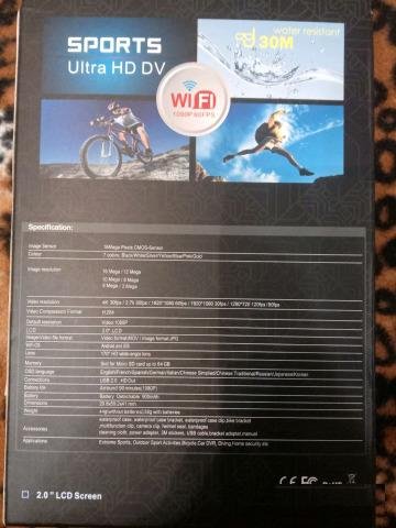 Экшн камера sj9000 wi-fi 4k ultra hd. Увеличенная