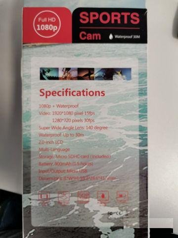 Экшн камера HD1080 Sports Cam