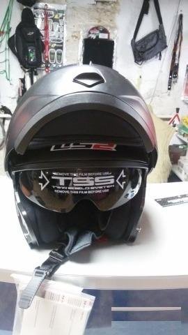 Мотошлем модуляр LS2 FF370 (XL) чёрный матовый