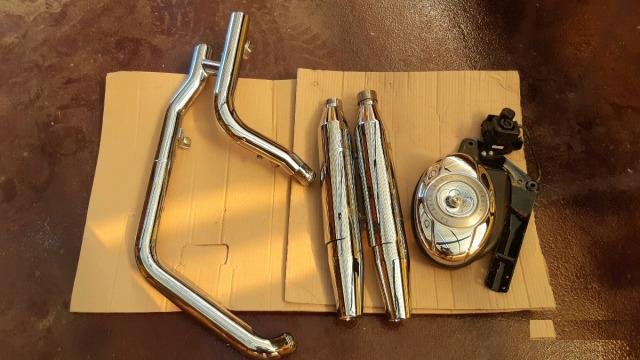 Глушитель фильтр впуск никель HD fat boy softail