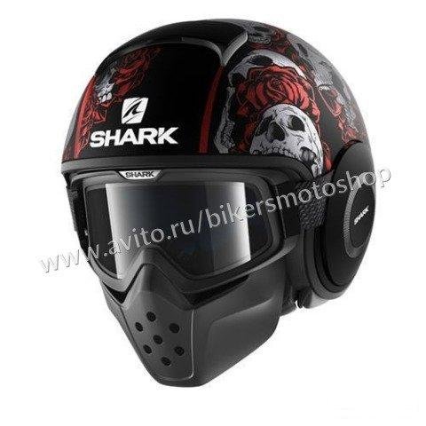 Мотошлем с маской Shark Raw/Drak Sanctus