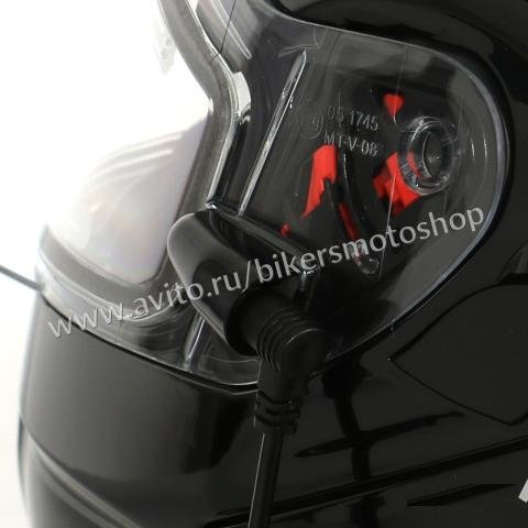 Мотошлем снегоходный модуляр MT Atom Black